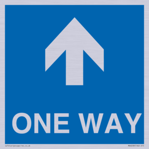 One way with up directional arrow